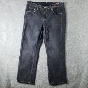 Seven7 Jeans Premium Denim Womens Size 18 Black Straight Leg 37 x 31